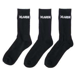 Xlarge 91 Sock 3 Pack - Black