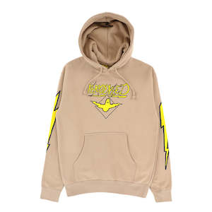 KROOKED BIRD LIGHTENING SLEEVE HOODY - SANDSTONE/YELLOW/BLACK