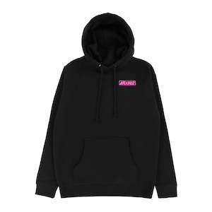 KROOKED MOONSMILE RAW HOODY - BLACK/MAGENTA