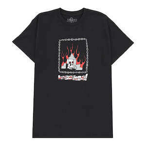 Clothing: KROOKED CHAIN FRAME TEE - BLACK/MULTI