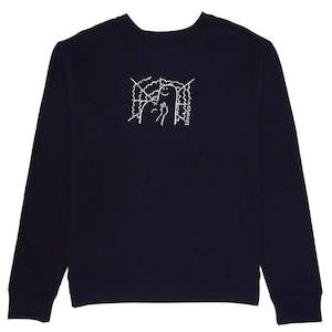 Clothing: KROOKED GREETINGS CREW - NAVY