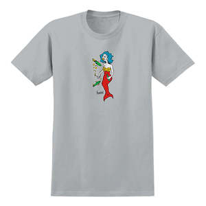 KROOKED MERMAID TEE - ICE GREY/MULTI