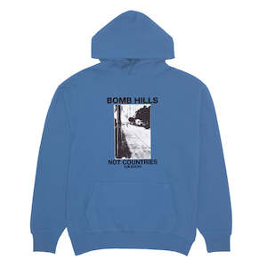 GX1000 BOMB HILLS NOT COUNTRIES HOODY - COLUMBIA BLUE