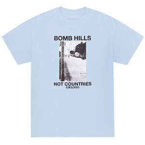 GX1000 BOMB HILLS NOT COUNTRIES TEE - POWDER BLUE