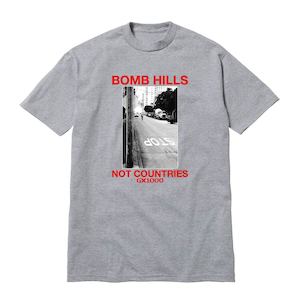 Gx1000 Bomb Hills Not Countries - Heather Grey/red Text