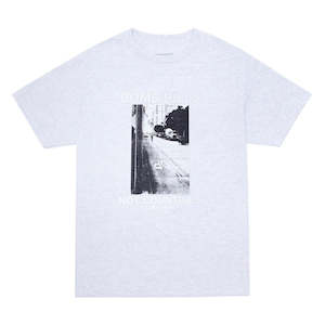 GX1000 BOMB HILLS NOT COUNTRIES TEE - ASH (WHITE TEXT)