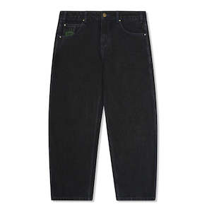 Clothing: BUTTER GOODS SPIDER DENIM JEANS - WASHED BLACK