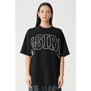 X-GIRL COLLEGE OS TEE - BLACK