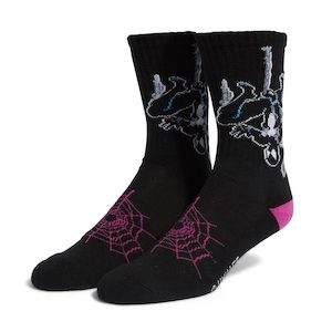 HUF X SPIDERMAN HANGIN' OUT SOCKS - BLACK