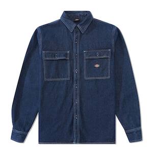 DICKIES JACINTO DENIM L/S SHIRT JACKET - RINSED INDIGO