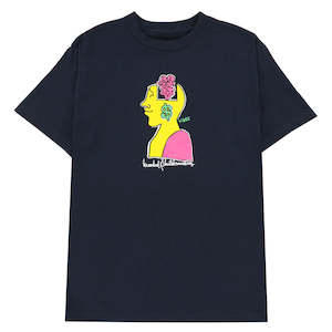 Clothing: KROOKED SMART MONEY TEE - NAVY