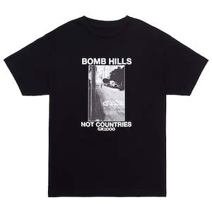 GX1000 BOMB HILLS NOT COUNTRIES TEE - BLACK/WHITE