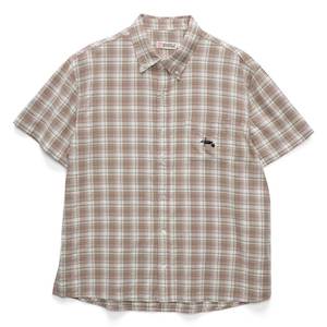 S/DOUBLE BLEND CHECK S/S SHIRT - HONEY