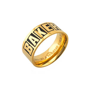 BAKER BRAND LOGO GOLD RING - MEDIUM