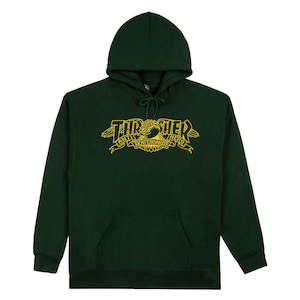 THRASHER X ANTI HERO MAG BANNER HOODY - FOREST GREEN