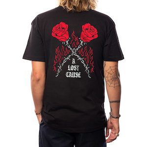 Alc Burning Rose V2 Vintage Tee - Vintage Black