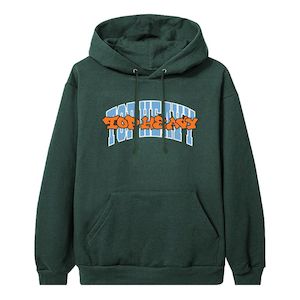 Clothing: TOP HEAVY DOUBLE UP HOODY - FOREST