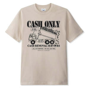 CASH ONLY REMOVAL TEE - SAND