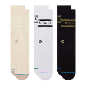 Stance Basic 3 Pack Crew Socks - Oatmeal