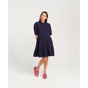 Thing Thing Nova Dress - Navy Check