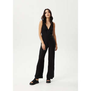 Afends Grace Cupro Jumpsuit - Black