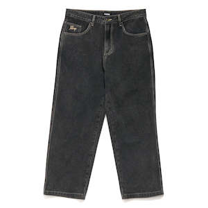 Xlarge Folded Crown Bull Denim Pant - Double Dye Black