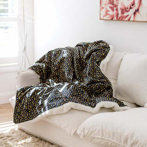 Midnight Leopard Dog Blanket and FURniture Protector