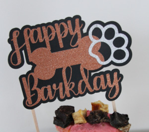 Happy Barkday Cake Topper Pawfect Limited