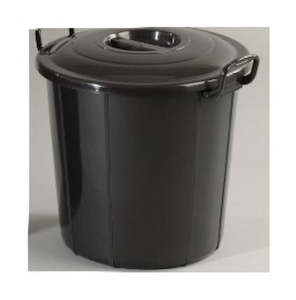 Plastic container, household: 12 Gallon Pail W Lock Handle