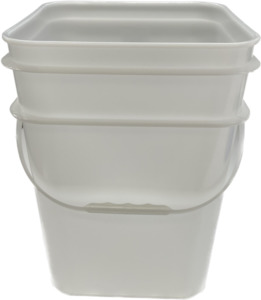 BASE ONLY! Space Saver, 15L with Plastic Handle, White