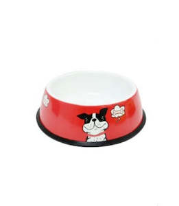 Plastic container, household: Dog Bowl W Dog Face Print 400ml