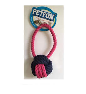 Plastic container, household: Dog Rope Toy - Size Large - Ball Knot on Loop