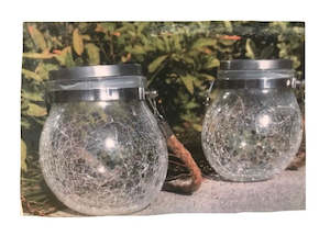 Plastic container, household: Glass Lantern Solar Light Robe Hanging