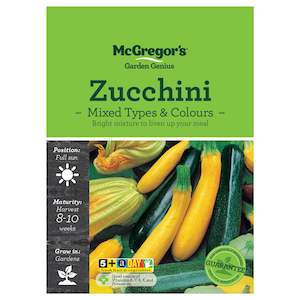 Vegetable Seeds, McGregor's, Zucchini Mixed