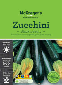 Vegetable Seeds, McGregor's, Zucchini Black Beauty