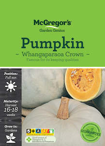 Vegetable Seeds, McGregor's, Pumpkin Whangaparoa