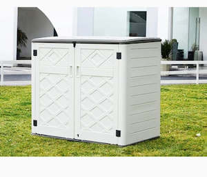 Plastic container, household: Horti Cubic 38CubFt Outdoor Storage Shed