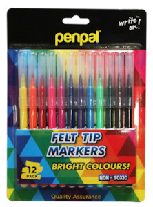 Penpal Felt Tip Pens 12pk