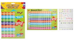 Plastic container, household: Chart Reward, With Reusable Stick Stickers