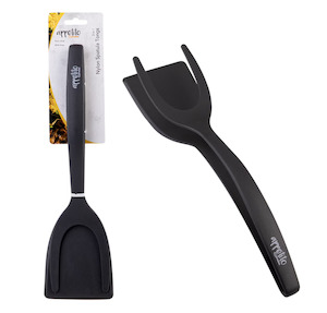 Plastic container, household: 2-in1 Nylon Spatula Tongs Black