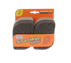 Plastic container, household: White Magic Scrub + Wipe Sponge