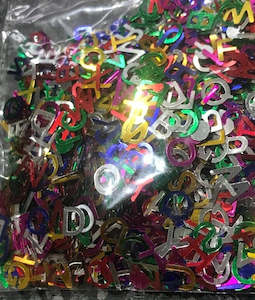 Plastic container, household: Craft Sequins Letter Coloured 25gm