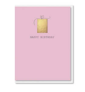 Happy birthday pink and gold gift