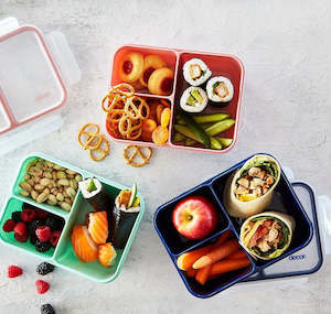 Plastic container, household: Décor® Go™ Bento Box Triple Split 1.4L