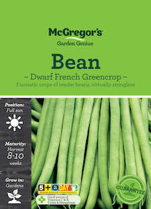 Vegetable Seeds, McGregor's, Dwarf French Green Beans