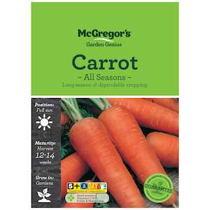 Vegetable Seeds, McGregor's, Carrot All Seasons