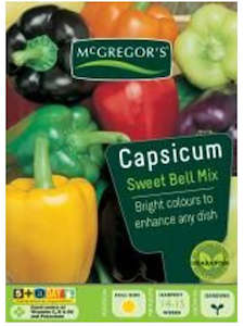 Vegetable Seeds, McGregor's, Capscium Sweet Bell Mixed