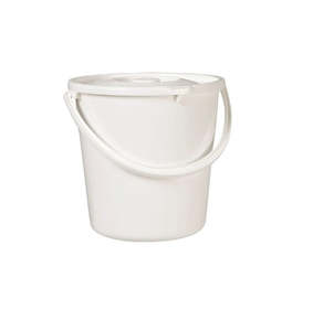 Plastic container, household: Taurus Nappy Bucket, 20L White with Lid