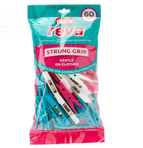 Plastic container, household: Décor Assorted Reva Pegs - 60 Pack