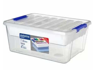 Plastic container, household: Sistema 7.9L Storage & Large White Tray